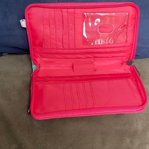 Thirty-One Floral Wallet with Pink Accents - Picture 2 of 5